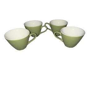 Revival Mint Espresso Cups sage green and white